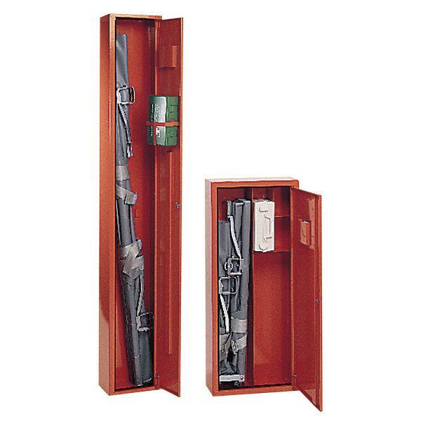 Sanitätswandschrank DIN 13024-N signal-orange, 200 x 30 x 20 cm, aus Stahlblech zur Aufbewahrung von Krankentragen, 87205, 87200, 87203 - Notemed Medizintechnik 