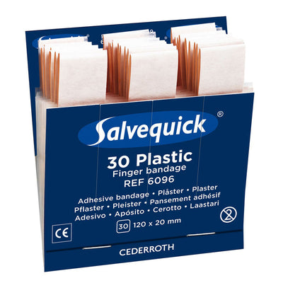 Salvequick®-Refill-Einsatz 30 Fingerverbände, wasserfest, Sofortpflaster für die schnelle Entnahme mit einer Hand, 6096 Holthaus