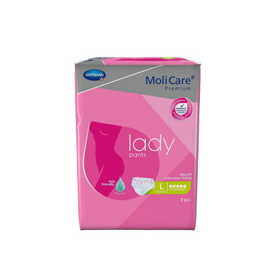 MoliCare Premium lady pants 5 Tropfen L, Einweghose, Einweghöschen, leichter bis mittlerer Blasenschwäche, 915868, Bauch/Hüftumfang 100-150 cm, PZN 14022560 Hartmann