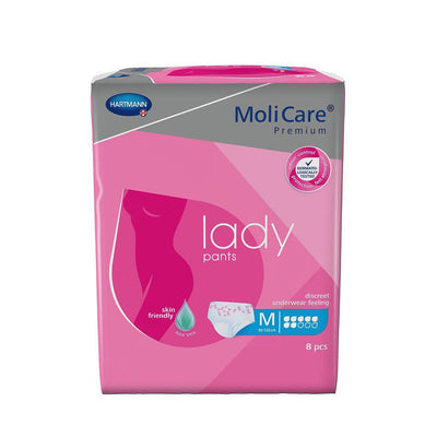 MoliCare Premium lady pants 7 Tropfen M, Einweghose, Einweghöschen, Schutz und Sicherheit bei mittlerer Blasenschwäche, Bauch/Hüftumfang 80-120 cm, 915877, PZN 14022583 Hartmann