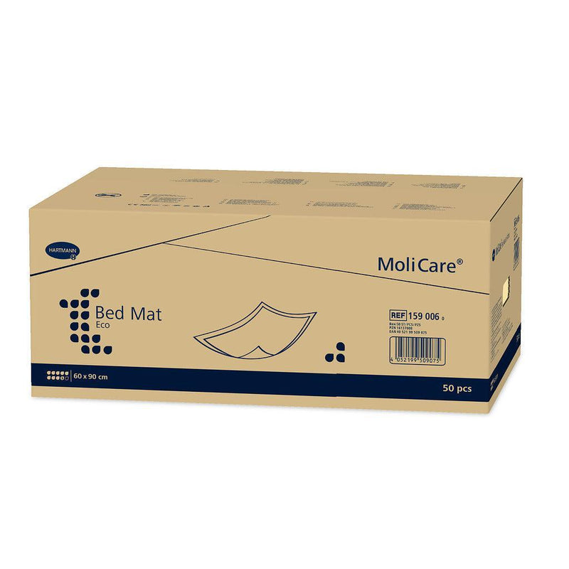 MoliCare Bed Mat Eco 9 Tropfen Bettschutzeinlage, Einmal, Einweg, Krankenunterlage, Inkontinenz, Matratzenschoner, Bettschutz, 40 x 60 cm, 60 x 90 cm (20 Lagen), 159006, 159005 - Notemed Medizintechnik 