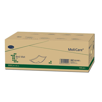 MoliCare Bed Mat Eco 5 Tropfen Bettschutzeinlage, Einmal, Einweg, Krankenunterlage, Inkontinenz, Matratzenschoner, Bettschutz, 40 x 60 cm, 60 x 90 cm (6 Lagen), 159002, 159001 Hartmann