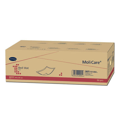 MoliCare Bed Mat Eco 7 Tropfen Bettschutzeinlage, Einmal, Einweg, Krankenunterlage, Inkontinenz, Matratzenschoner, Bettschutz, 40 x 60 cm, 60 x 90 cm (12 Lagen), 159004, 159003 Hartmann