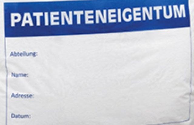 Tragetasche, Aufschrift "Patienteneigentum" - Notemed Medizintechnik 