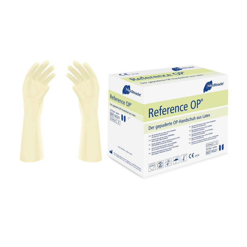 Reference™ OP, OP-Handschuh aus Latex, gepudert, Gr. 6 - Gr. 9, 93216, 932165, 93217, 932175, 93218, 932185, 93219 - Notemed Medizintechnik 