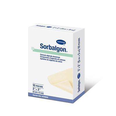 Sorbalgon 5 x 5 cm, 10 x 10 cm, 10 x 20 cm, einzelsteril verpackt, die Calciumalginat-Kompresse mit ausgezeichneter Tamponierbarkeit, 999598, 
999595, 
999589 - Notemed Medizintechnik 