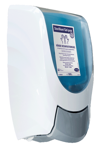 CleanSafe basic Spender, CleanSafe basic - Manuell bedienbarer Kunststoff-Dosierspender, 981445 - Notemed Medizintechnik 