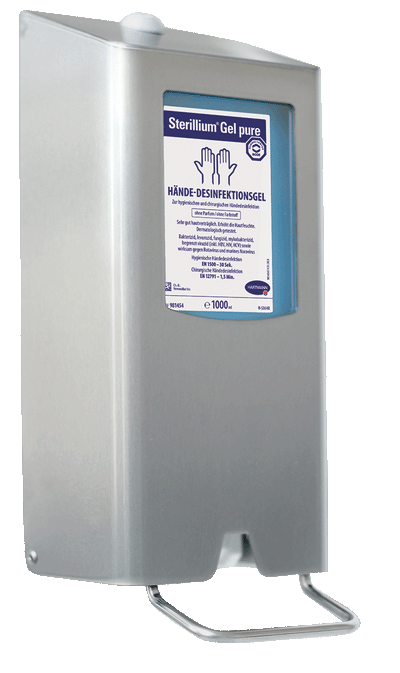 CleanSafe extra Spender, CleanSafe extra - Manuell bedienbarer Edelstahl-Dosierspender, 981447 - Notemed Medizintechnik 