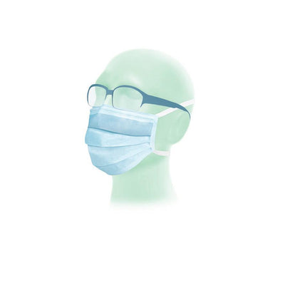 Suavel® Antifog, Mundschutz, OP-Maske für Brillenträger, blau, 80-470M - Notemed Medizintechnik 