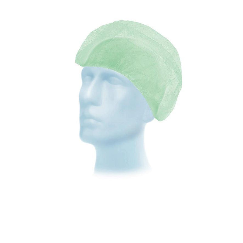 Suavel® Astrid XL Schwestern- und Patientenhaube, Baretthaube, 60 cm, grün, weiß, 70-124G, 70-124W - Notemed Medizintechnik 