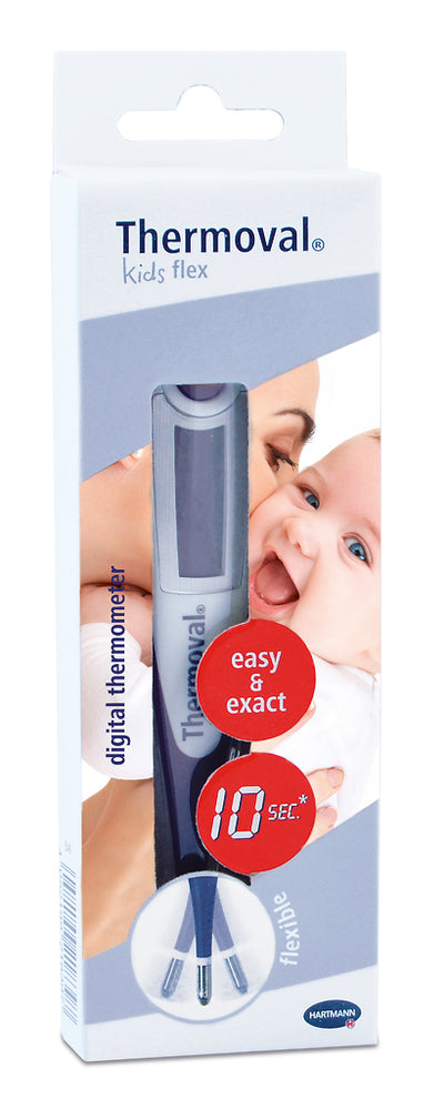 Thermoval kids flex Digitales Fieberthermometer, das digitale Fieberthermometer mit extrem kurzer Messzeit und flexibler Mess-Spitze, 925051 Hartmann