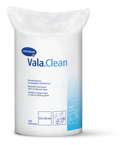 ValaClean roll Einmal-Handtücher, alternative zu textilen Waschhandschuhen, 22 x 30cm, 992251 Hartmann