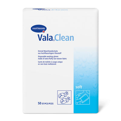 ValaClean soft Einmal-Waschhandschuh, alternative zu textilen Waschhandschuhen, 23 x 15,5 cm, 992242, 992269 Hartmann