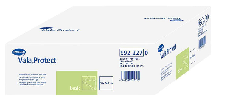 ValaProtect basic Schutzlaken, Krankenunterlagen, 80 x 140 cm, 80 x 175 cm, 80 x 210 cm, 992229, 992228, 992227, 992221 - Notemed Medizintechnik 