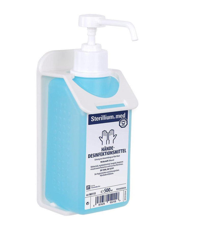 Wandhalter Plus, 350/500 ml, Platzsparender und handlicher Wandhalter passt an jede Wand und sorgt für die bequeme Benutzung direkt am Einsatzort, 981734 - Notemed Medizintechnik 
