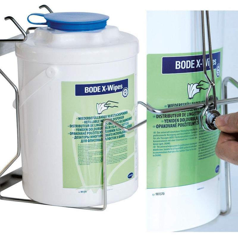 BODE-X-Wipes Wandhalter, Desinfektionstücher Wandhalter von Bode wird zur Bereitstellung von BODE X-Wipes im Spendersystem verwendet, 977110 - Notemed Medizintechnik 