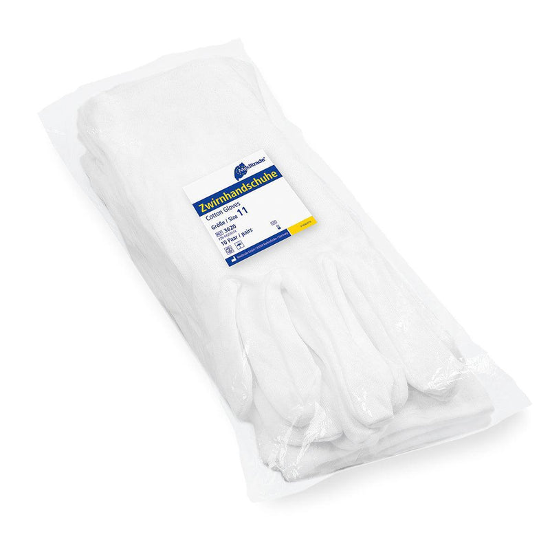 Zwirnhandschuhe Unterziehhandschuh aus reiner Baumwolle, Größe 6 - 15, 3619, 3620, 3621, 3622, 3623, 3624, 3611, 3612, 3613, 3614 - Notemed Medizintechnik 