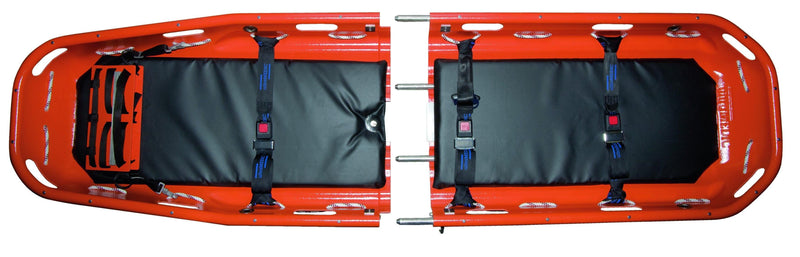 Korbtrage, "TWIN", zweiteilig, Rettungsmulde in orange, Belastbarkeit: 315 kg, aus hochwertigen, schlagfesten und widerstandsfähigen ASA/ABS-Kunststoff, ultraBASKET STRETCHER, SAN-0087-2 - Notemed Medizintechnik 