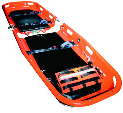 Korbtrage, "TWIN", zweiteilig, Rettungsmulde in orange, Belastbarkeit: 315 kg, aus hochwertigen, schlagfesten und widerstandsfähigen ASA/ABS-Kunststoff, ultraBASKET STRETCHER, SAN-0087-2 - Notemed Medizintechnik 