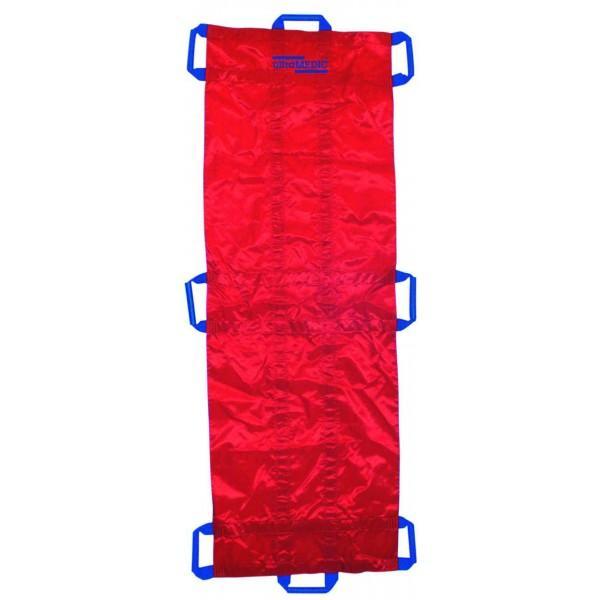 Rettungstuch, aus ultraTEX, mit 8 ergonomischen Tragegriffen, ohne Fußsack, gemäß DIN EN 1865, Belastbarkeit 250 kg, ultraSAVER, Rettungstuch, rot, SAN-0159 - Notemed Medizintechnik 