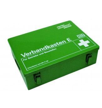 Betriebsverbandkasten aus Stahl, gefüllt nach DIN 13169 ohne Wandhalterung, ultraWORKS I, mit Füllung DIN 13169, grün, SAN-0166-G - Notemed Medizintechnik 