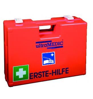 Erste-Hilfe-Koffer in SELECT-Größe "COLLEGE", mit EXTRA-Füllung, orange, Spezialfüllung besteht aus DIN 13157 und speziellen Erste-Hilfe Artikeln, die für diesen Bereich empfehlenswert sind, ultraBOX, SAN-0175-COL - Notemed Medizintechnik 