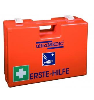 Erste-Hilfe-Koffer in SELECT-Größe "ELEKTROBRANCHE", mit Spezialfüllung, orange, Spezialfüllung besteht aus DIN 13157 und speziellen Erste-Hilfe Artikeln, die für die Branche empfehlenswert sind, ultraBOX, SAN-0175-EL - Notemed Medizintechnik 