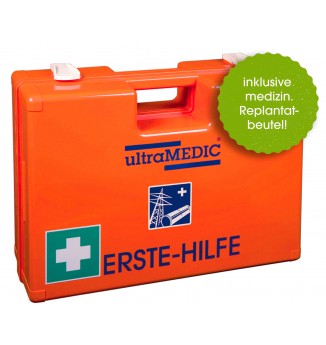 Erste-Hilfe-Koffer in SELECT-Größe "ENERGIEVERSORGER", mit Spezialfüllung, orange, Spezialfüllung besteht aus DIN 13157 und speziellen Erste-Hilfe Artikeln, die für die Branche empfehlenswert sind, ultraBOX, SAN-0175-EN UltraMEDIC