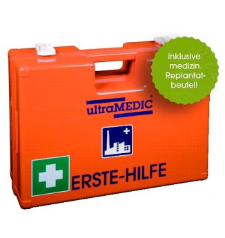 Erste-Hilfe-Koffer in SELECT-Größe "INDUSTRIESTÄTTEN", mit Spezialfüllung, orange, Spezialfüllung besteht aus DIN 13157 und speziellen Erste-Hilfe Artikeln, die für die Branche empfehlenswert sind, ultraBOX, SAN-0175-IND UltraMEDIC