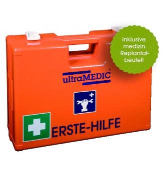 Erste-Hilfe-Koffer in SELECT "WERKSTÄTTEN", mit Spezialfüllung, orange, Spezialfüllung besteht aus DIN 13157 und speziellen Erste-Hilfe Artikeln, die für die Branche empfehlenswert sind, ultraBOX, SAN-0175-WERK - Notemed Medizintechnik 