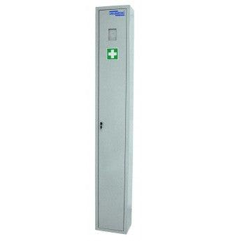 Verbandschrank ultraLOCKER "1350", mit Füllung, Krankentrage, Rettungssitz, Erste-Hilfe Verbandkasten mit Füllung nach DIN 13157, 1 Taschenlampe mit Rot/Grün-Farbfilter, 1 Rettungstuch, 1 Reflex-Rettungsdecke, 1 Wolldecke, SAN-0197 - Notemed Medizintechnik 