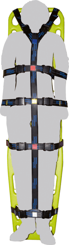 Rückhaltegurtsystem für SPINEBOARD mit Clipschlössern, Rückhaltesystem, ultraSTRAPS Xtreme, SAN-0286 - Notemed Medizintechnik 