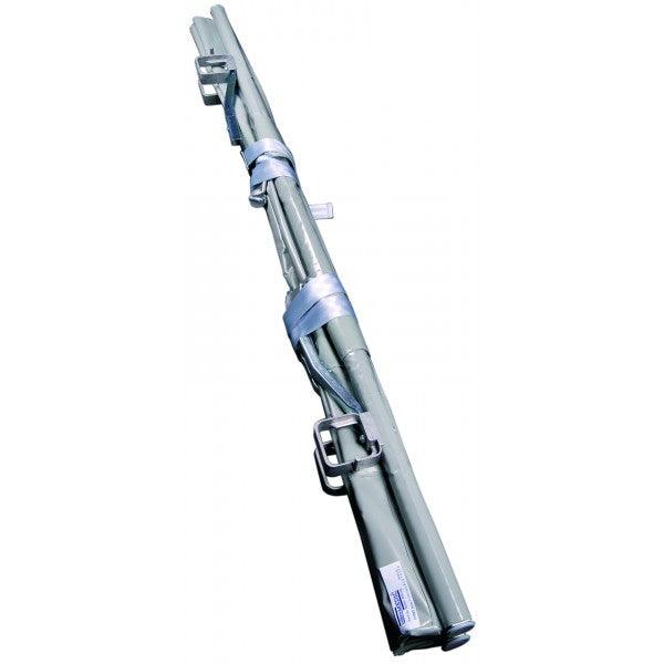 Krankentrage, 1x längs klappbar, mit 4 Gleitfüßen, aus Monofiles Chemiefasergewebe, hoch belastbar, wasserdurchlässig und desinfizierbar, ultraSTRETCHER "0350 M", 4 Gleitfüße, SAN-3101-4G - Notemed Medizintechnik 