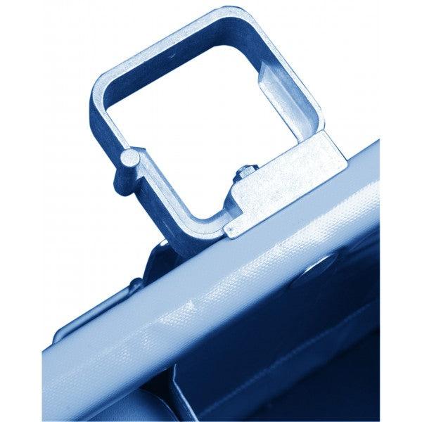 Krankentrage, 2x klappbar, mit 2 Gleit- und 2 Rollfüßen, aus Monofiles Chemiefasergewebe, hoch belastbar, wasserdurchlässig und desinfizierbar, ultraSTRETCHER "0710 M", 2 Gleit-, 2 Rollenfüße, monofil, SAN-3104-2G2R - Notemed Medizintechnik 