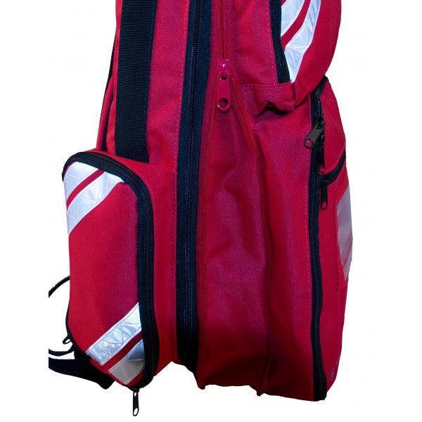 Notfallrucksack, Rettungsrucksack, inkl. DIN 14142 + Sonderequipment „Helfer vor Ort“, Leichter und kompakter Rettungsrucksack, Corduramaterial, farbig gekennzeichnete Modultaschen, mit kleiner Erstversorgerfüllung (FW), ultraRESCUE LITE, SAN-400-R-FR - Notemed Medizintechnik 