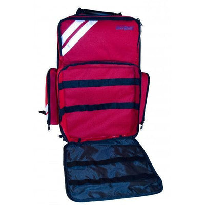 Notfallrucksack, Rettungsrucksack, Leichter und kompakter Rettungsrucksack, Corduramaterial, farbig gekennzeichnete Modultaschen, mit Sportfüllung, ultraRESCUE LITE, SAN-400-R-SP - Notemed Medizintechnik 