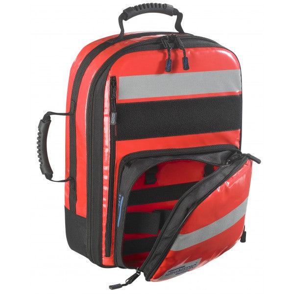 Notfallrucksack, Rettungsrucksack, OHNE FÜLLUNG, Extrem stabiler und robuster RETTUNGSRUCKSACK aus PVC Planenmaterial, ultraRUCKSACK "RESCUE", Complan, rot, SAN-500-R, schwarz, SAN-500-S - Notemed Medizintechnik 