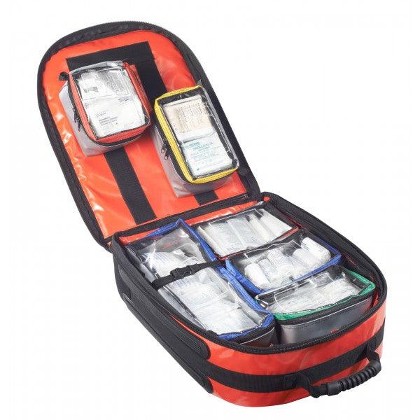 Notfallrucksack, Rettungsrucksack, OHNE FÜLLUNG, Extrem stabiler und robuster RETTUNGSRUCKSACK aus PVC Planenmaterial, ultraRUCKSACK "RESCUE", Complan, rot, SAN-500-R, schwarz, SAN-500-S - Notemed Medizintechnik 