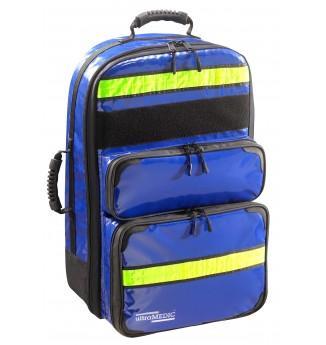 Notfallrucksack, Rettungsrucksack, 5× ultraMODUL, farblich sortiert, 1× QXYTAINER, 1× HOLDER O2, sehr robuster Rucksack, ultraRUCKSACK "RESCUE" II rot, SAN-504-R, blau, SAN-504-B - Notemed Medizintechnik 