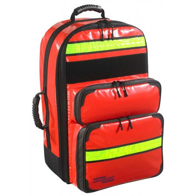 Notfallrucksack, Rettungsrucksack, 5× ultraMODUL, farblich sortiert, 1× QXYTAINER, 1× HOLDER O2, sehr robuster Rucksack, ultraRUCKSACK "RESCUE" II rot, SAN-504-R, blau, SAN-504-B - Notemed Medizintechnik 