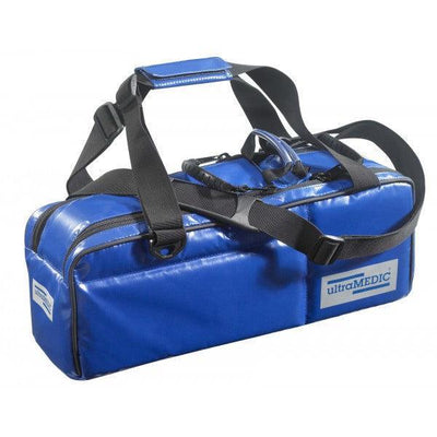 Sauerstofftasche, Sauerstofftasche zur Aufnahme einer 2-Liter-Flasche mit angeschlossenem Druckminderer. Seitlicher Zugang zum Druckminderer. Weiterer Platz für Sauerstoffbrillen, Kleinmaterial, ultraMEDIC OXYGEN BAG S, SAN-7300 - Notemed Medizintechnik 