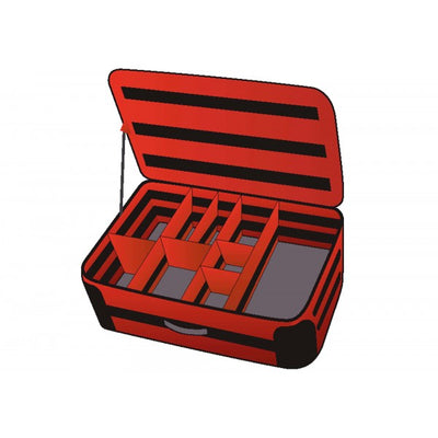 Inneneinteilung, Variable Inneneinteilung für die Verwendung im Profi-Rettungsrucksack EM I, ohne Ampullarium, Farbe rot, ultraVARIOSET I, SAN-7901-R UltraMEDIC